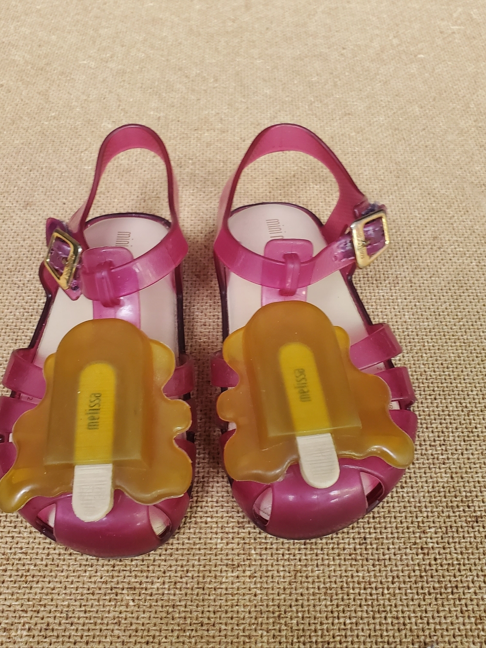 Melissa Kids Pink Jelly Sandals with Popsicle Accent